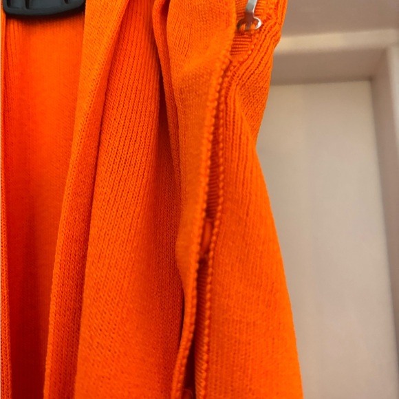 J Crew Pleated MIDI Sweater Skirt with side closure. Persimmon. Never worn. - Picture 6 of 7